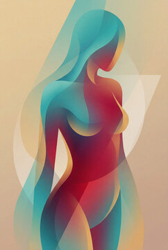 abstract silhouette of a woman