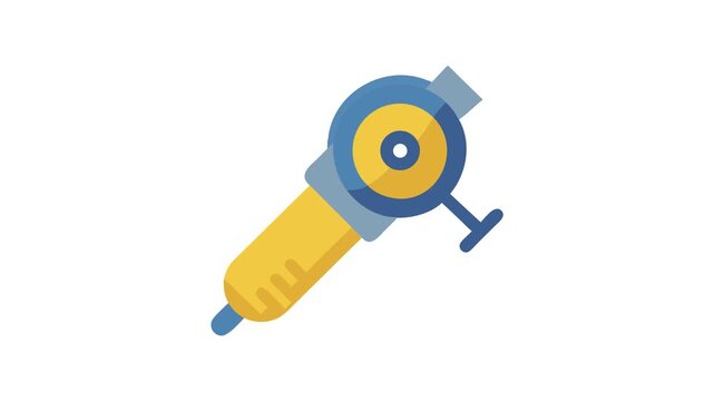 Flat vector illustration of a colorful machine tool
