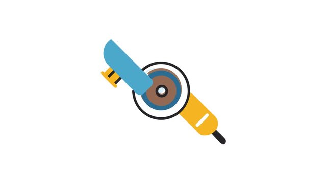 Flat vector graphic of a grinder against White Background