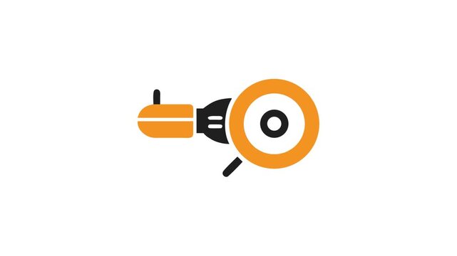 Flat vector graphic of portal gun on White Background