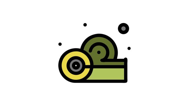 Abstract graphic snail with circular elements on White Background