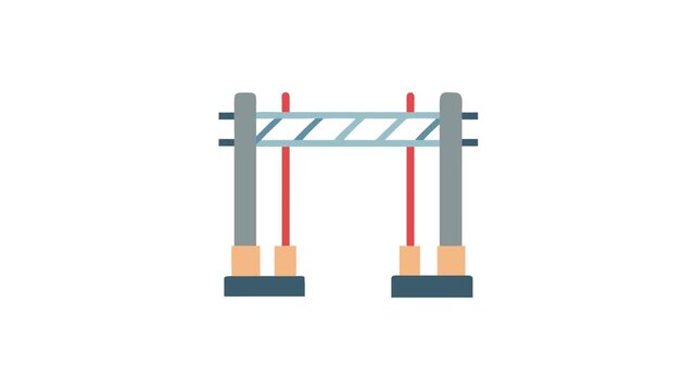 Simple barrier gate vector illustration on White Background