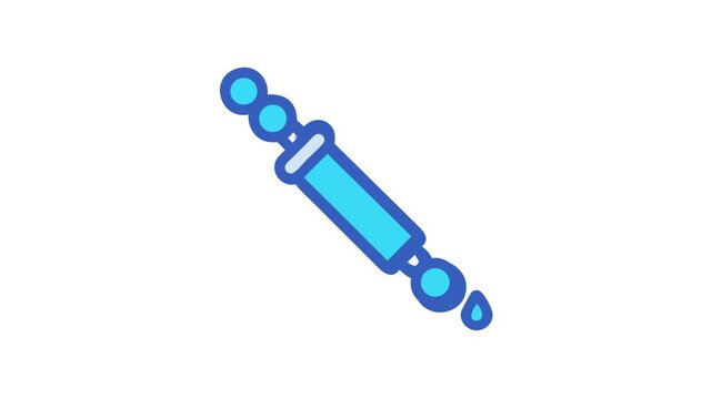 Blue dropper illustration against White Background used in science
