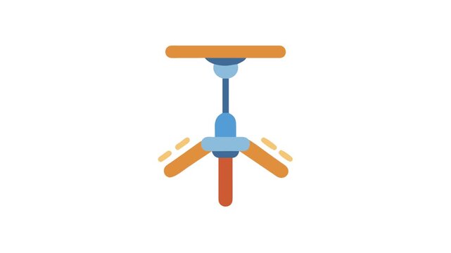 Abstract ceiling fan illustration on a White Background, simple