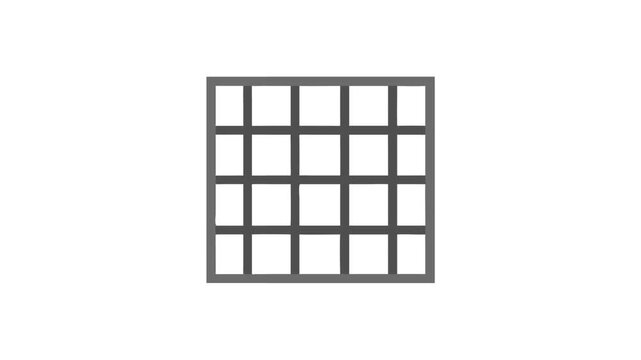 A grey grid on a White Background, visual concept