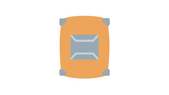 Flat vector image of a cornhole bean bag