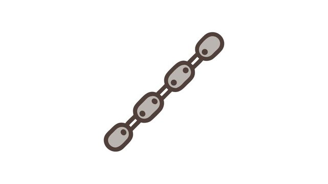 Simple chain illustration on White Background showing interconnection and support