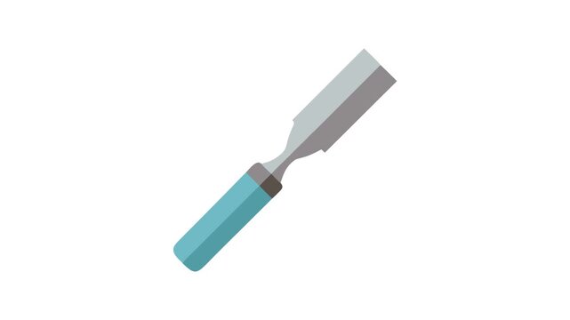 Illustration of flat chisel against White Background vector graphic