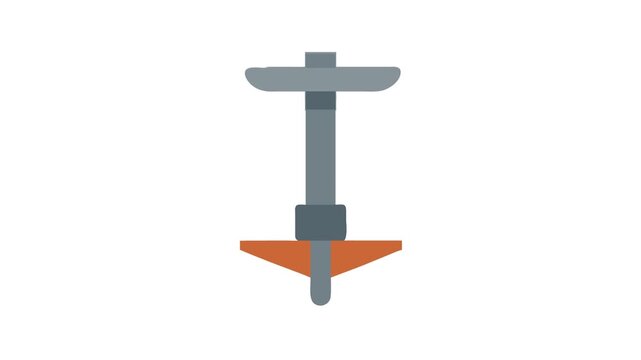 Illustration of a toggle bolt on a White Background