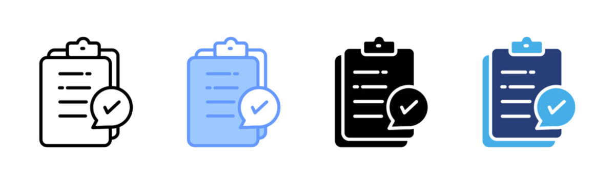 Task icon set multiple style collection