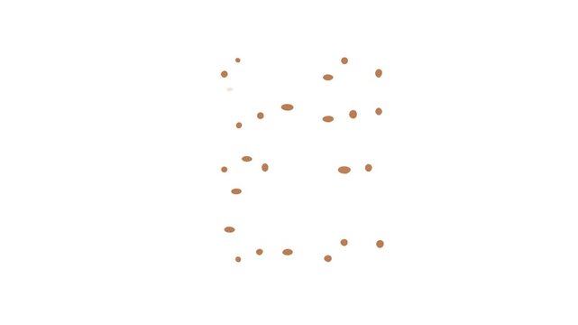 Cartoon brown sponge on White Background stock illustration