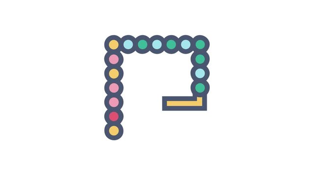 Colorful circular chain abstract illustration on White Background