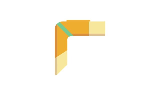 Abstract corner design with geometric color blocking and shapes