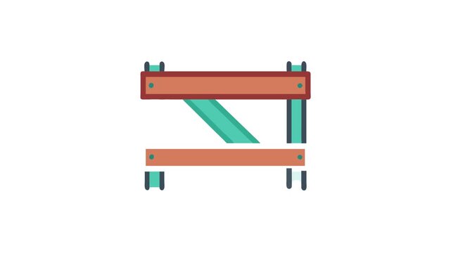 Wooden fence vector illustration against White Background stock image