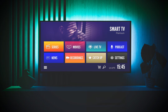 VOD multimedia TV streaming concept