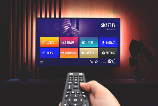 VOD multimedia TV streaming concept