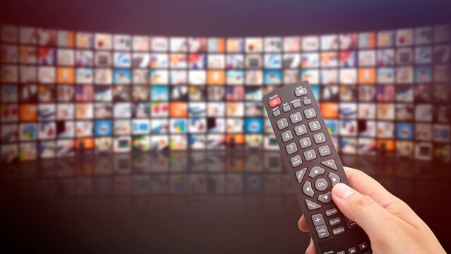 VOD multimedia TV streaming concept