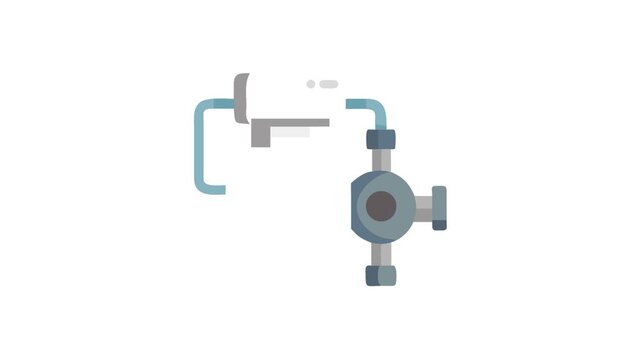 Modern grey water pump illustration on a White Background