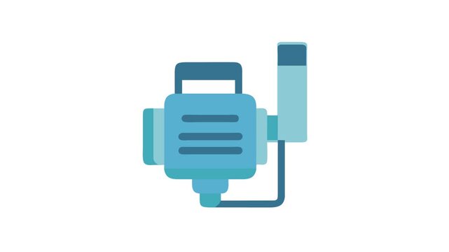 Printer icon graphic in flat design on White Background