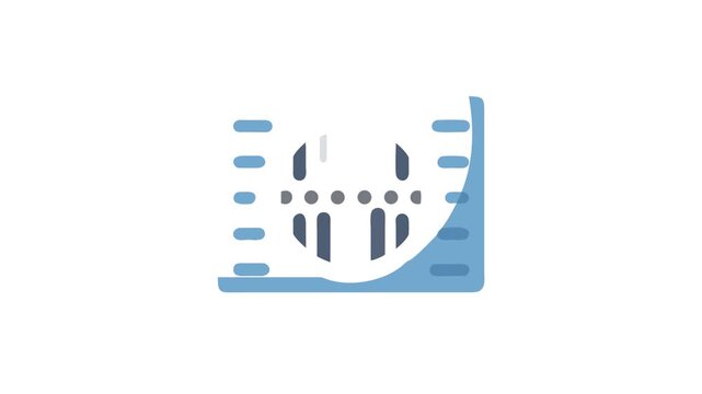 Flat illustration of air conditioner unit on White Background