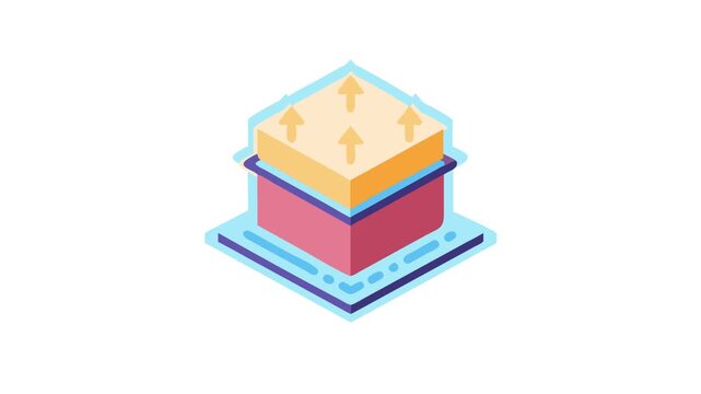 Isometric Layers with Upward Arrows for Data and Progression