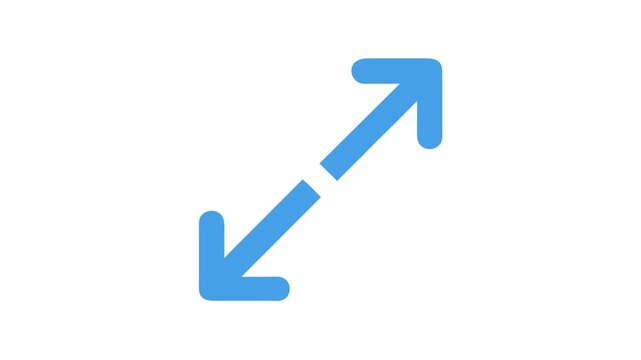 Blue expansion arrows pointing outwards on a black backdrop