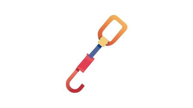 Climbing carabiner isolated on White Background for safety sport