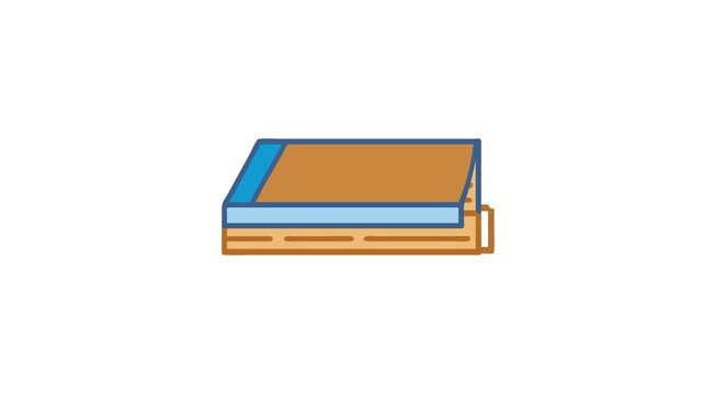 Flat Illustration of a stack of documents and paper