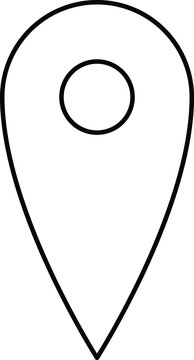 Simple outline circle with an inner dot, used as a user location marker or GPS positioning symbol in map interfaces.