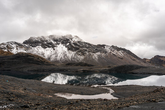 Pastoruri Glacier and its reflection in Huaraz, Peru&rsquo;s Andean region