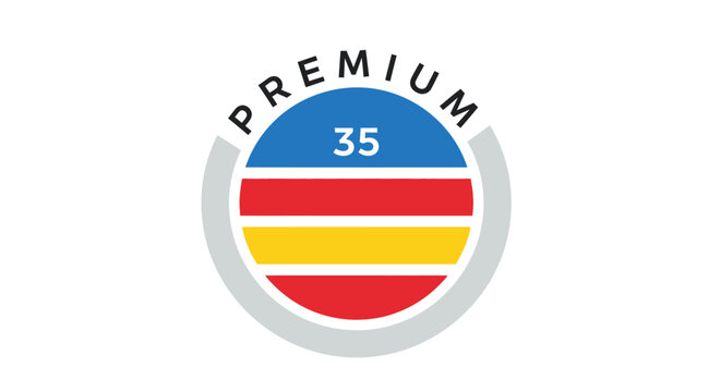 Premium gasoline fuel price sign symbol.