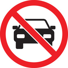 Modern No Parking Traffic Sign Icon © Kamrul