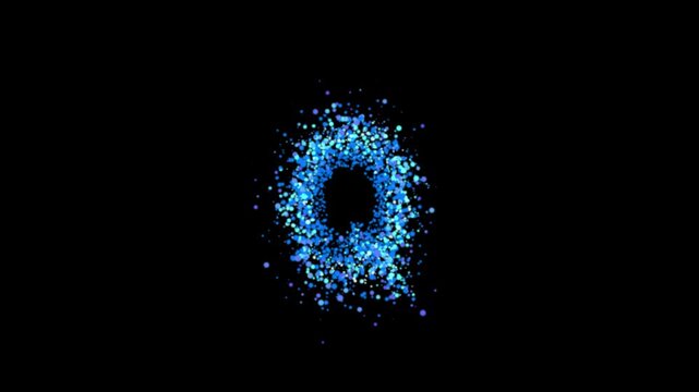 Blue particle bubbles forming letter Q on transparent background

Floating blue bubbles dynamically forming letter Q shape with alpha channel for smooth compositing use


