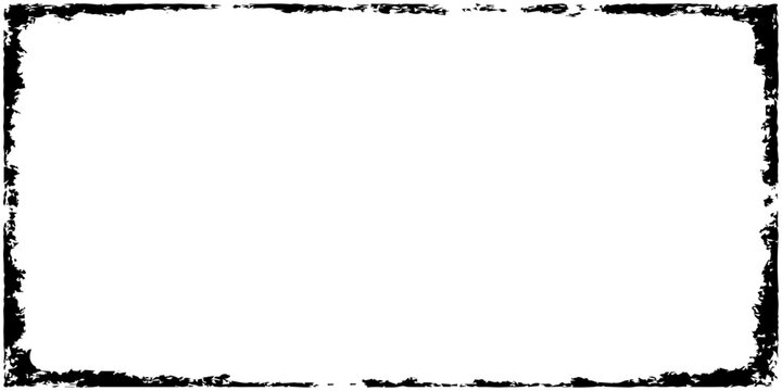 black grunge paper frame border with rough vintage texture for text design