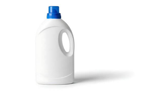 White detergent bottle on a white background