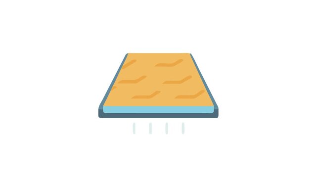 Stylized isometric floating platform illustration on a White Background
