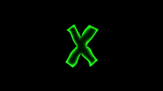 cross mark animation, Wrong Symbol in Motion graphic, Red X letter, crossed lines, denial concept, incorrect cross symbol, red cross mark animation. Prohibition. Error. 4K motion video