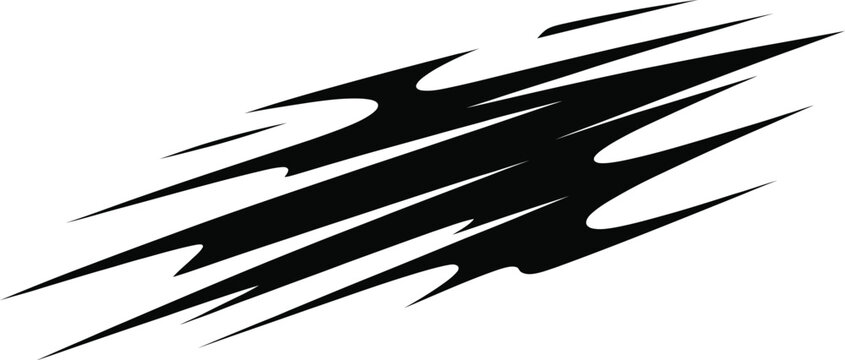 Abstract speed lines vector background featuring sharp black motion streaks in fast dynamic style for modern graphic design composition