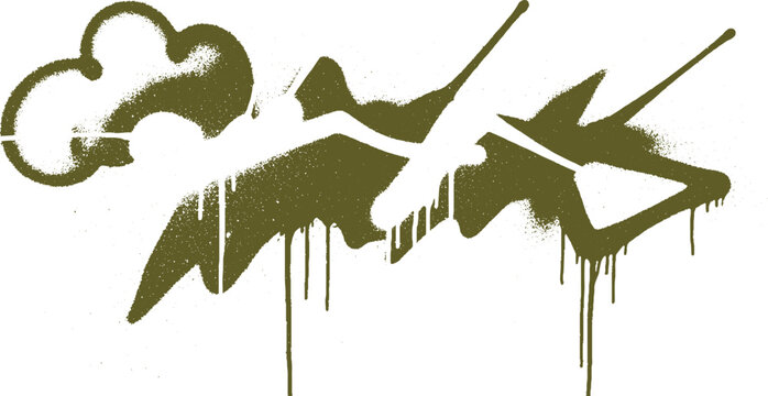 Green graffiti tag spray paint cloud element with drips street art brush stroke hand drawn paint splash grunge background modern background texture background graphic background urban
