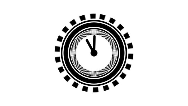 Glowing Animation of data processing and arrows over clock moving.Animation of moving clock and scope scanning over arrows and data processing.4k motion video