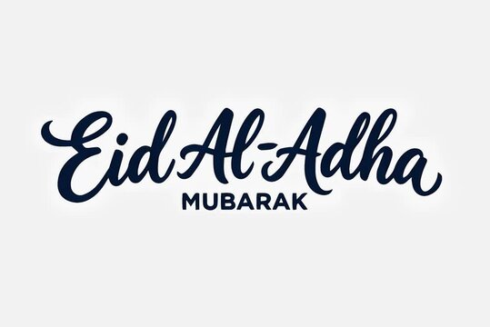 Eid Al Adha Mubarak calligraphy reveal animation video