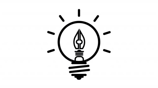 Animated line art Creative Idea and Innovative Art on white screen