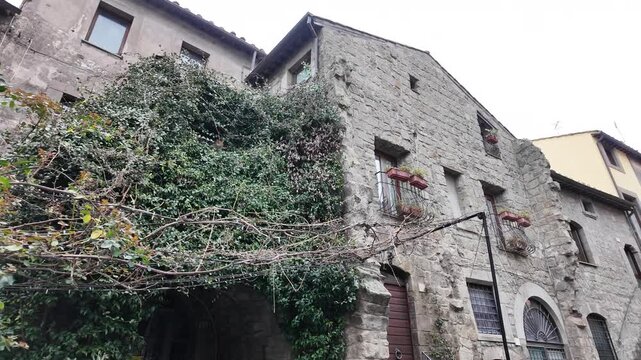 Romantic Medieval Streets Of San Pellegrino Quarter Viterbo Italy
