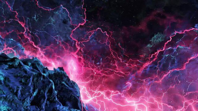 Asteroid strikes and cosmic events show bright colors in space