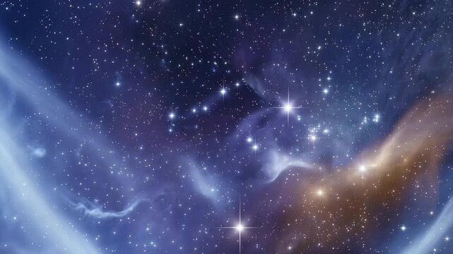 Explore the wonders of the universe in a colorful starry night sky filled with galaxies and cosmic clouds occurring in deep space