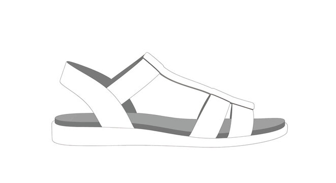 Flat sandal with tstrap design for women