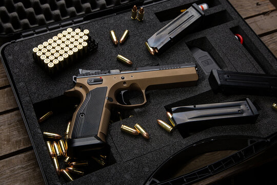 Tactical Pistol with Ammunition and Magazines