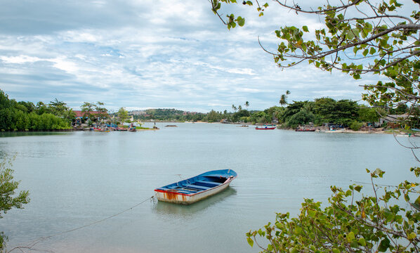 row boat koh samui island thailand