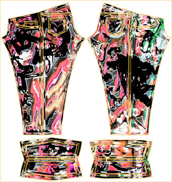 Dise&ntilde;o de pantalon listo para sublimar sobre cuaquier material
