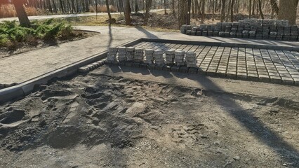 Budowa nawierzchni z betonowej kostki brukowej  © WalDec